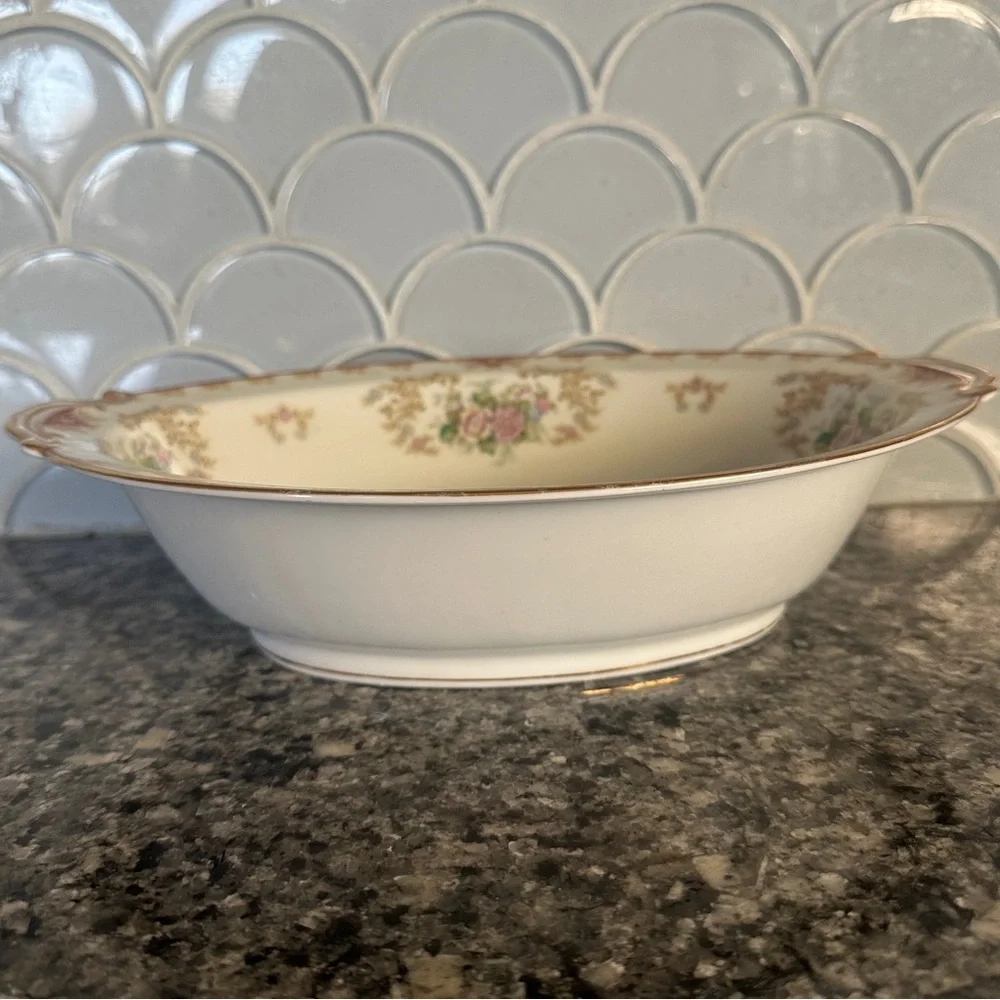 Noritake China Cardinal Rose 10 5/8” Oval Vegetable Bowl Occupied Japan…